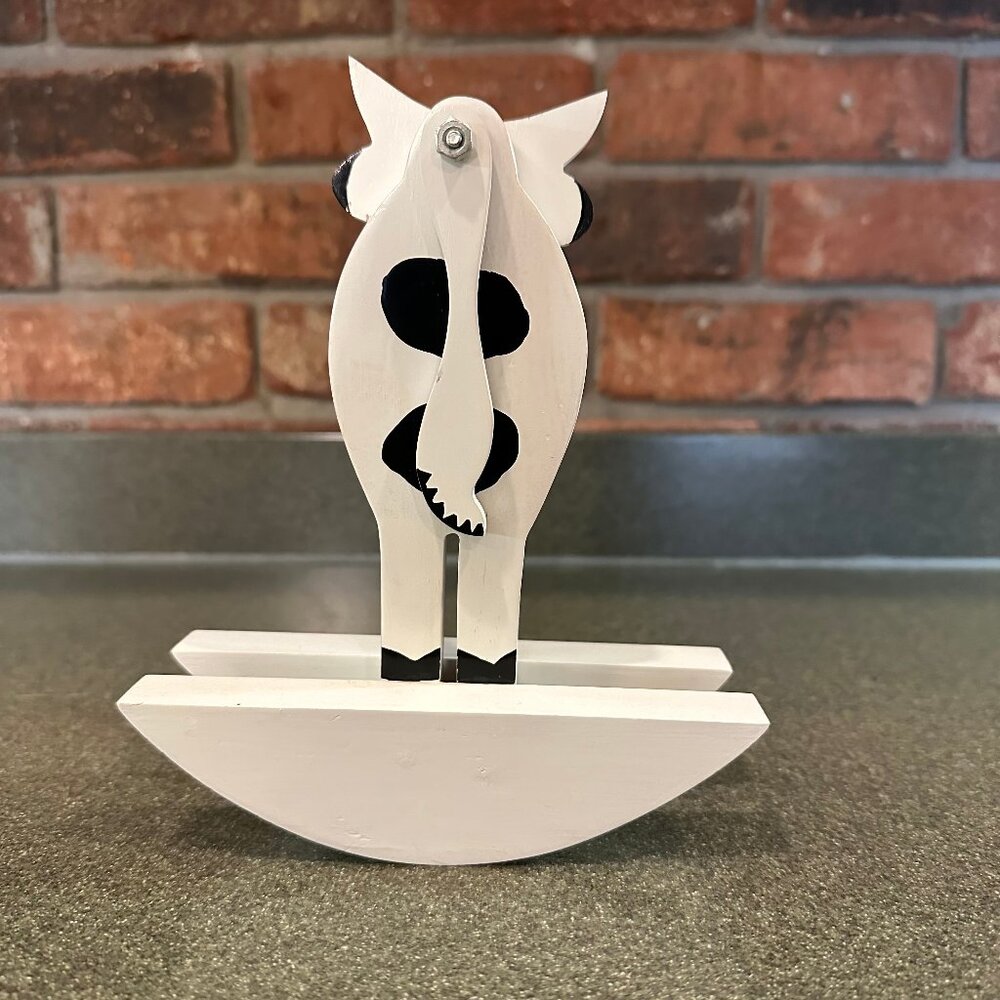 Holstein Cow Rocking Toy - Hand made and painted - Picture 3 of 3